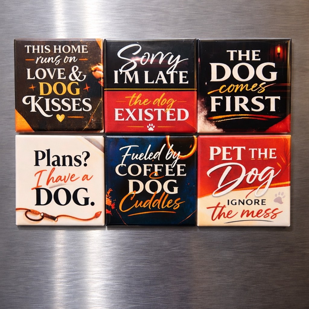 Dog Lover Humor Magnet Bundle – 6-Piece Set