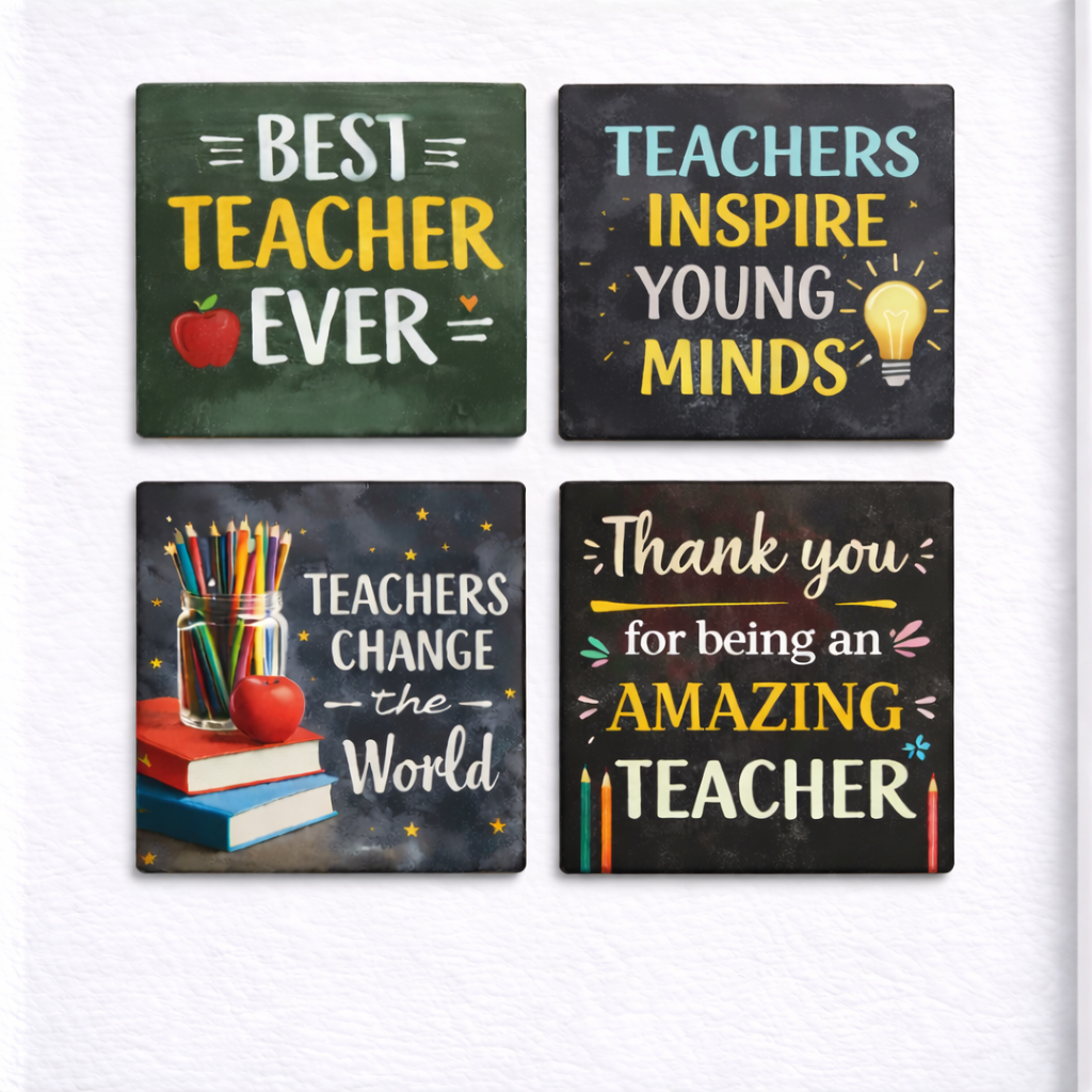 Teacher Appreciation Magnet Bundle – 4-Piece Gift Set