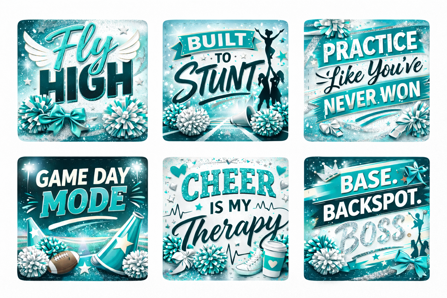 Cheer Spirit Magnet Set - 6 piece set