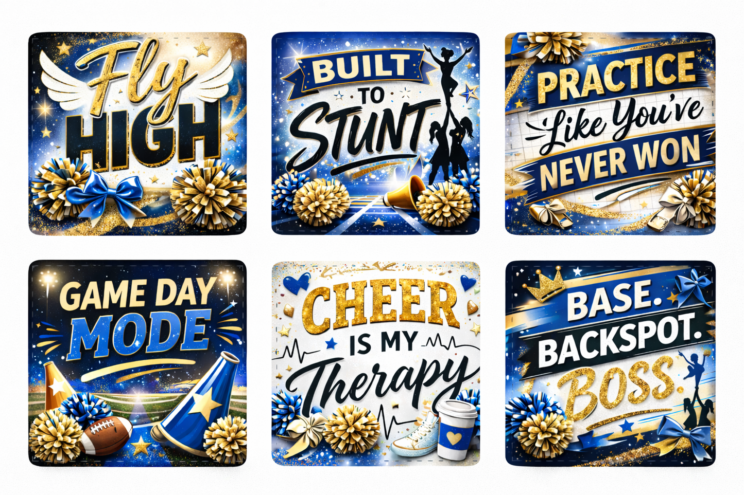 Cheer Spirit Magnet Set - 6 piece set