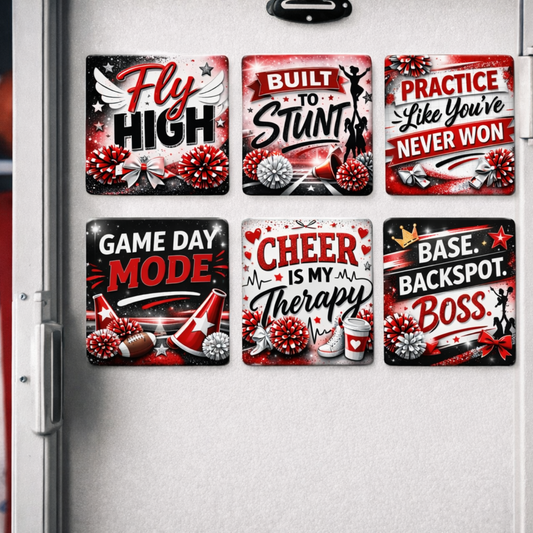 Cheer Spirit Magnet Set - 6 piece set
